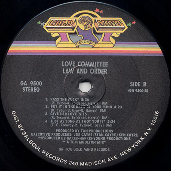 Love Committee - Law And Order | Gold Mind Records (GA 9500) - 4 Love Committee - Law And Order | Gold Mind Records (GA 9500) - 4