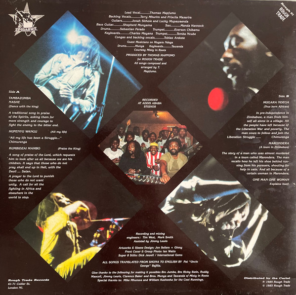 Thomas Mapfumo And The Blacks Unlimited - Chimurenga For Justice | Rough Trade (Rough 91) - 2