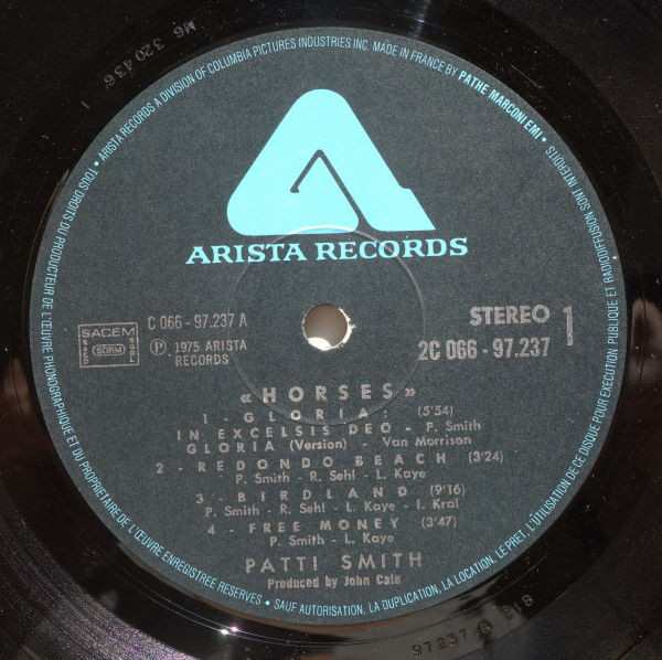 Patti Smith - Horses | Arista (2C 066 97 237) - 2