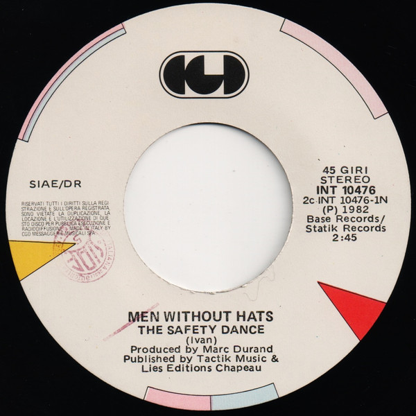 Men Without Hats - The Safety Dance | CGD (INT 10476) - 3