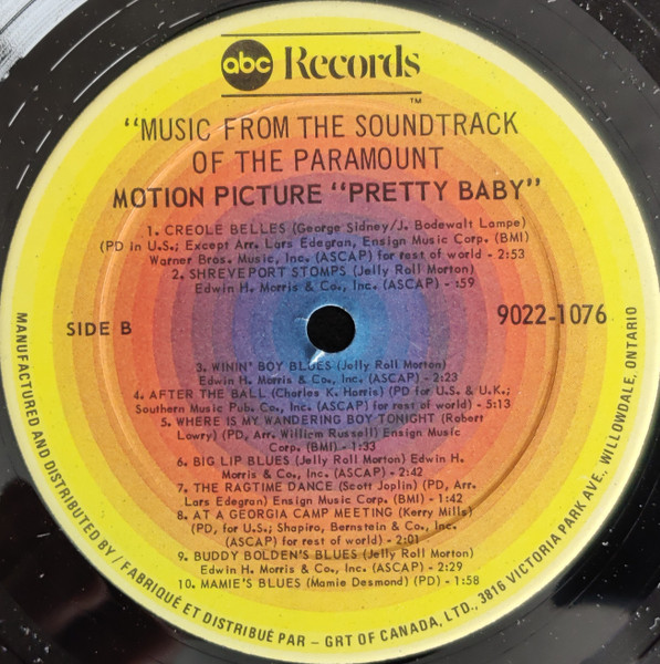 Various - Pretty Baby (The Orignal Soundtrack Of The Paramount Motion Picture) | ABC Records (9022-1076) - 4 Various - Pretty Baby (The Orignal Soundtrack Of The Paramount Motion Picture) | ABC Records (9022-1076) - 4