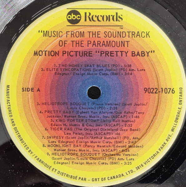 Various - Pretty Baby (The Orignal Soundtrack Of The Paramount Motion Picture) | ABC Records (9022-1076) - 3 Various - Pretty Baby (The Orignal Soundtrack Of The Paramount Motion Picture) | ABC Records (9022-1076) - 3