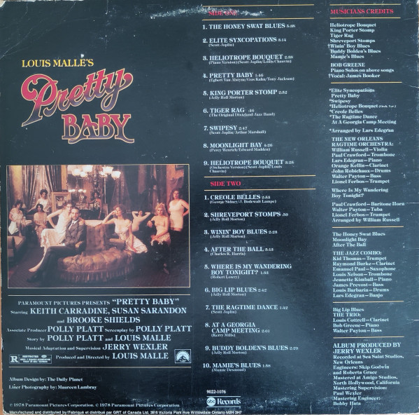 Various - Pretty Baby (The Orignal Soundtrack Of The Paramount Motion Picture) | ABC Records (9022-1076) - 2 Various - Pretty Baby (The Orignal Soundtrack Of The Paramount Motion Picture) | ABC Records (9022-1076) - 2