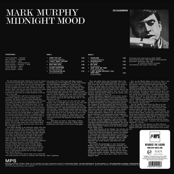 Mark Murphy - Midnight Mood | MPS Records (0212420MSW) - 2