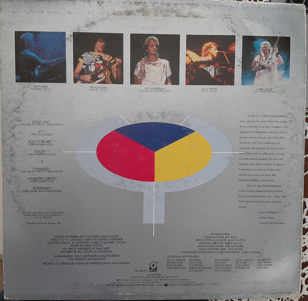 Yes - 9012Live - The Solos | ATCO Records (79 0474-1) - 2