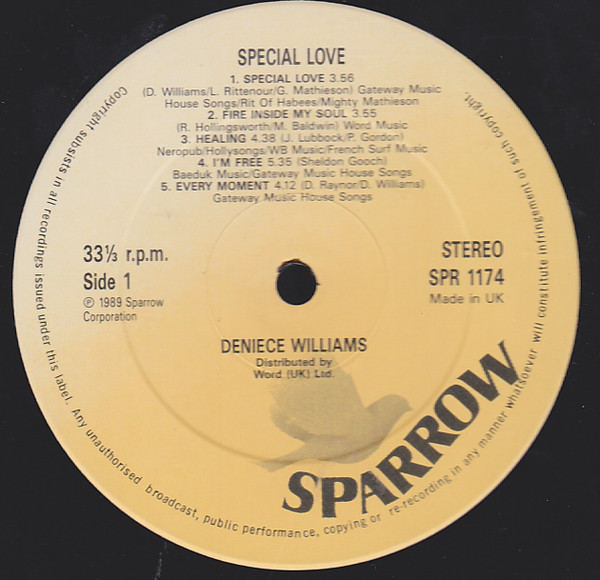 Deniece Williams - Special Love | Sparrow Records (SPR 1174) - 4 Deniece Williams - Special Love | Sparrow Records (SPR 1174) - 4