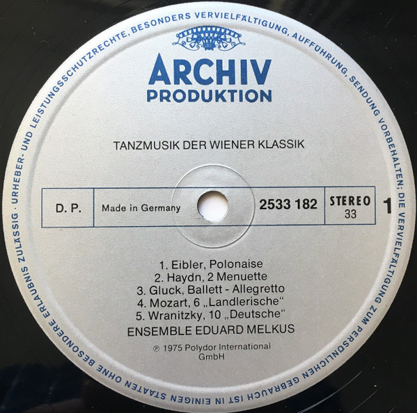 Ensemble Eduard Melkus - Tanzmusik Der Wiener Klassik | Archiv Produktion (2533 182) - 3 Ensemble Eduard Melkus - Tanzmusik Der Wiener Klassik | Archiv Produktion (2533 182) - 3