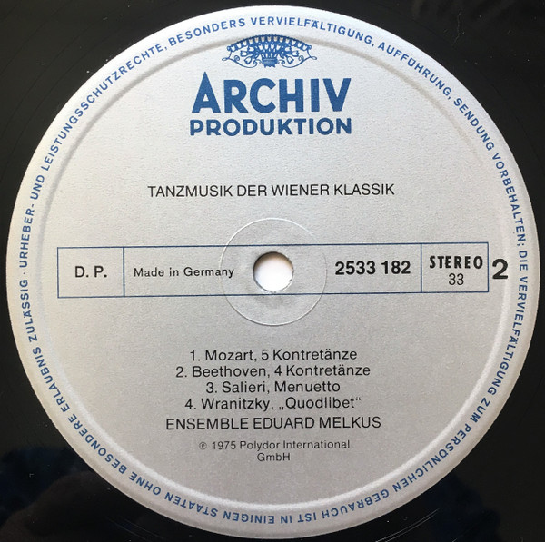 Ensemble Eduard Melkus - Tanzmusik Der Wiener Klassik | Archiv Produktion (2533 182) - 4 Ensemble Eduard Melkus - Tanzmusik Der Wiener Klassik | Archiv Produktion (2533 182) - 4