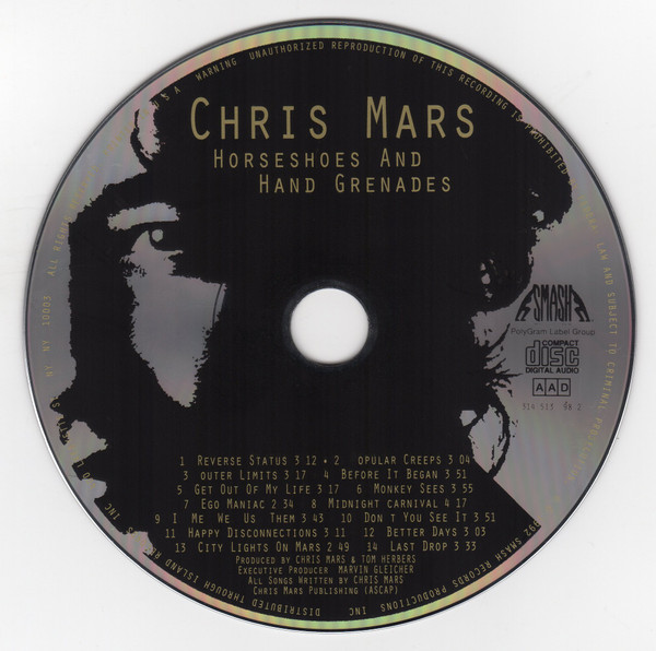 Chris Mars - Horseshoes And Hand Grenades | Smash Records (314 513 198-2) - 3