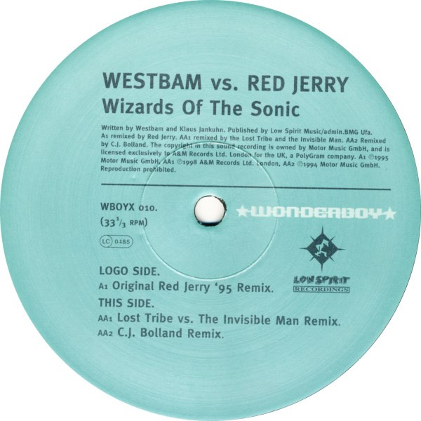 WestBam Vs. Red Jerry - Wizards Of The Sonic | Wonderboy (WBOYX 010) - 4