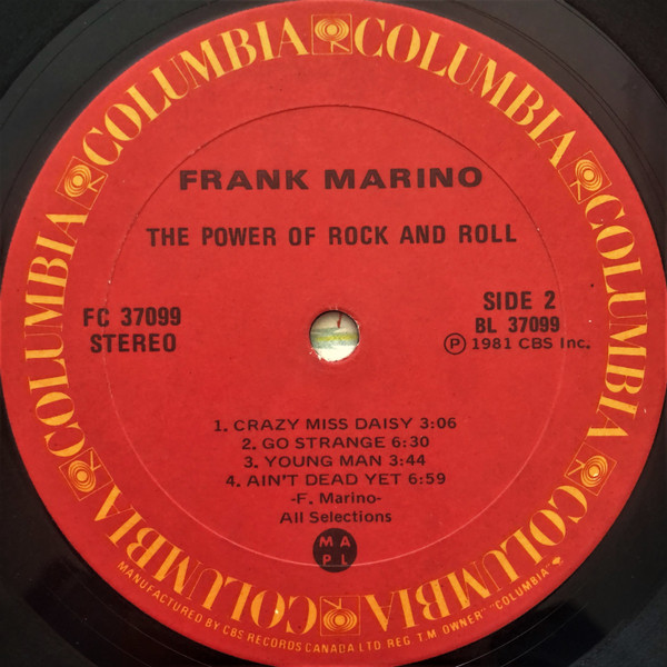 Frank Marino - The Power Of Rock And Roll [Vinyl] | Columbia (FC 37099) - 4