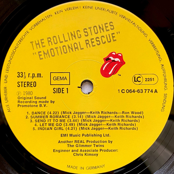 The Rolling Stones - Emotional Rescue | Rolling Stones Records (1C 064-63 774) - 3 The Rolling Stones - Emotional Rescue | Rolling Stones Records (1C 064-63 774) - 3