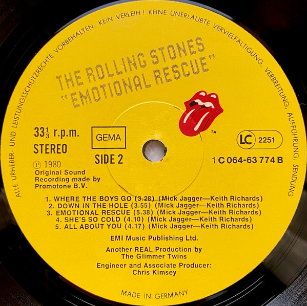 The Rolling Stones - Emotional Rescue | Rolling Stones Records (1C 064-63 774) - 4 The Rolling Stones - Emotional Rescue | Rolling Stones Records (1C 064-63 774) - 4