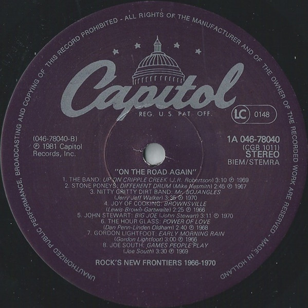 Various - On The Road Again. Rock's New Frontiers 1966-1970 | Capitol Records (1A 046-78 040) - 4 Various - On The Road Again. Rock's New Frontiers 1966-1970 | Capitol Records (1A 046-78 040) - 4