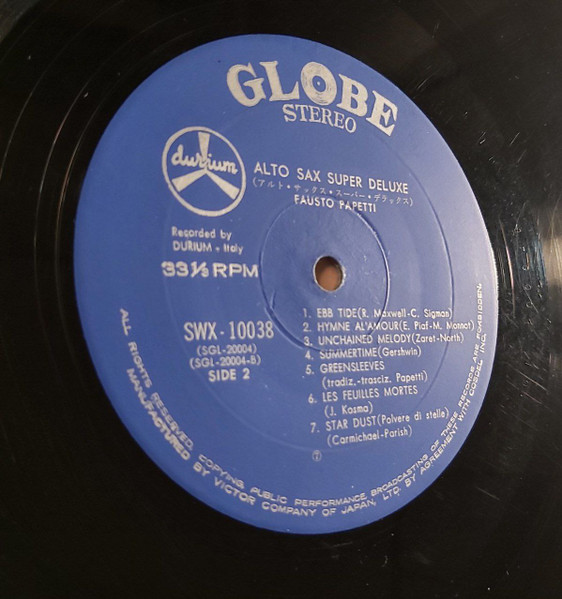 Fausto Papetti - Alto Sax Super Deluxe | Globe (SWX-10038) - 4 Fausto Papetti - Alto Sax Super Deluxe | Globe (SWX-10038) - 4