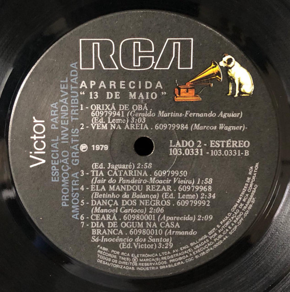 Aparecida - 13 De Maio | RCA Victor (103.0331) - 3 Aparecida - 13 De Maio | RCA Victor (103.0331) - 3