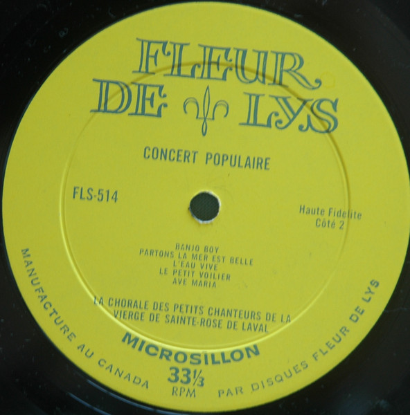 Les Petits Chanteurs De La Vierge De Sainte-Rose De Laval - Concert Populaire | Fleur De Lys (FLS-514) - 4 Les Petits Chanteurs De La Vierge De Sainte-Rose De Laval - Concert Populaire | Fleur De Lys (FLS-514) - 4