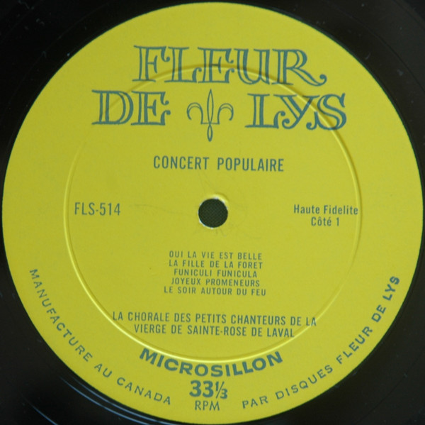 Les Petits Chanteurs De La Vierge De Sainte-Rose De Laval - Concert Populaire | Fleur De Lys (FLS-514) - 3 Les Petits Chanteurs De La Vierge De Sainte-Rose De Laval - Concert Populaire | Fleur De Lys (FLS-514) - 3