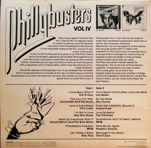 Various - Phillybusters Vol IV | Philadelphia International Records (PIR 81658) - 2 Various - Phillybusters Vol IV | Philadelphia International Records (PIR 81658) - 2