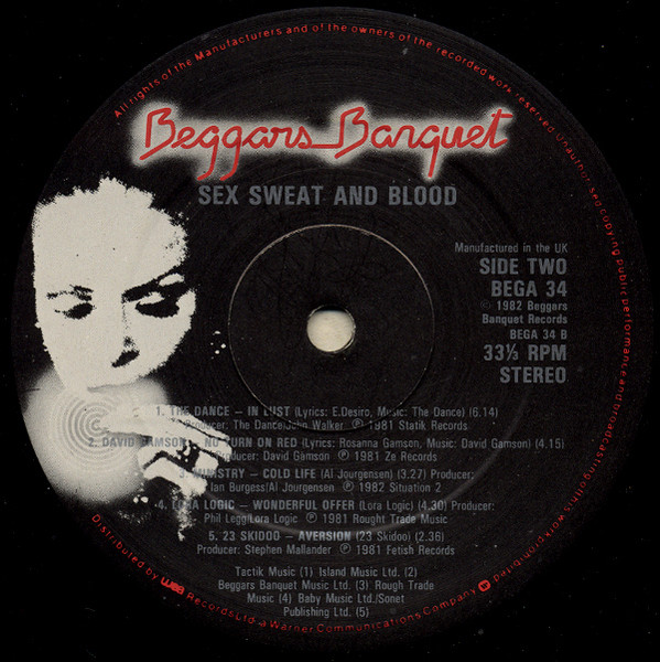 Various - Sex Sweat & Blood (The New Dancability) | Beggars Banquet (BEGA 34) - 4