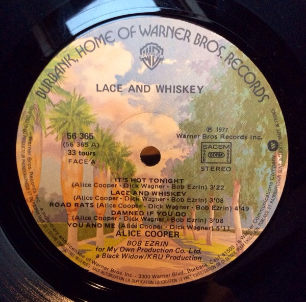 Alice Cooper - Lace And Whiskey | Warner Bros. Records (56365-A) - 3 Alice Cooper - Lace And Whiskey | Warner Bros. Records (56365-A) - 3