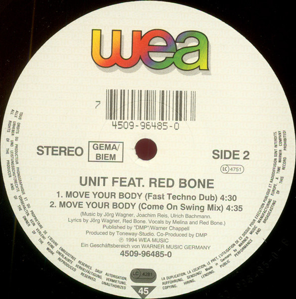 Unit Feat. Red Bone - Move Your Body | Club Culture (4509-96485-0) - 3 Unit Feat. Red Bone - Move Your Body | Club Culture (4509-96485-0) - 3