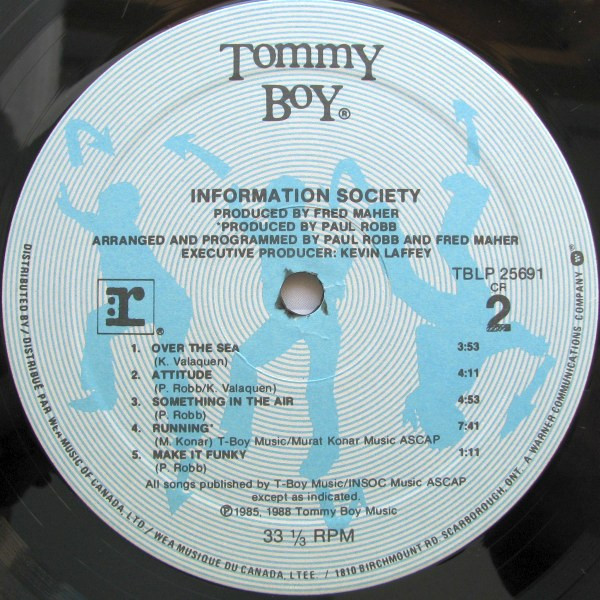 Information Society - Information Society [Vinyl] | Tommy Boy (TBLP 25691) - 2
