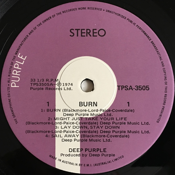 Deep Purple - Burn | Purple Records (TPSA 3505) - 2 Deep Purple - Burn | Purple Records (TPSA 3505) - 2