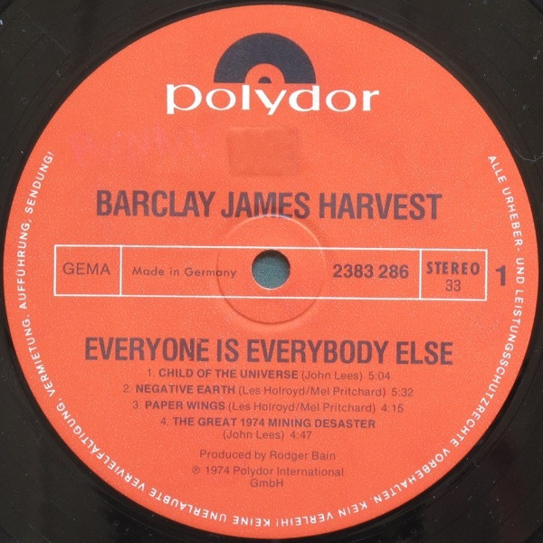 Barclay James Harvest - Everyone Is Everybody Else | Polydor (2383 286) - 2