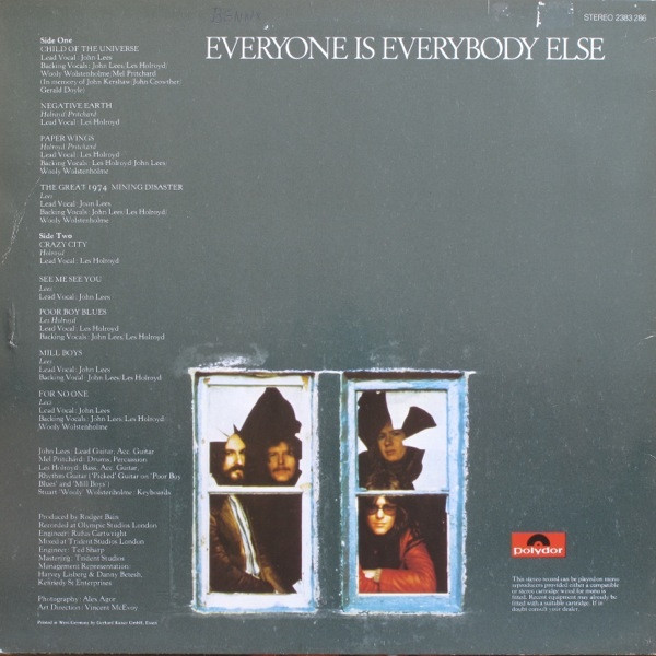 Barclay James Harvest - Everyone Is Everybody Else | Polydor (2383 286) - main