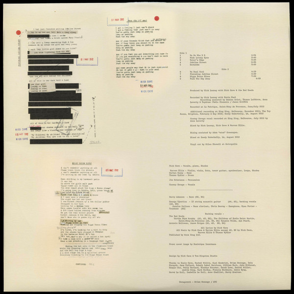 Nick Cave & The Bad Seeds - Push The Sky Away LP | Bad Seed Ltd. (BS001V) - 3 Nick Cave & The Bad Seeds - Push The Sky Away LP | Bad Seed Ltd. (BS001V) - 3