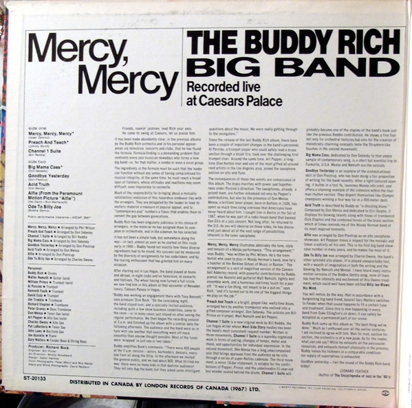 Buddy Rich Big Band - Mercy, Mercy | World Pacific Jazz (ST-20133) - 2