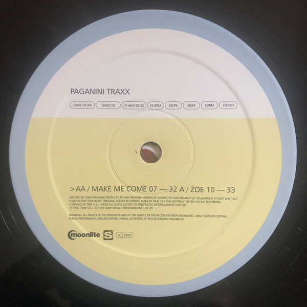 Paganini Traxx - Zoe / Make Me Come | S3 (DANU18) - 4