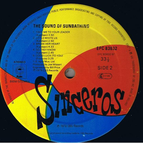 The Sinceros - The Sound Of Sunbathing | Epic (EPC 83632) - 4