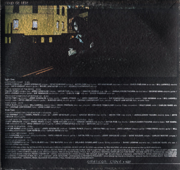 Kip Hanrahan - Coup De Tête | American Clavé (AMCL1007) - 2 Kip Hanrahan - Coup De Tête | American Clavé (AMCL1007) - 2