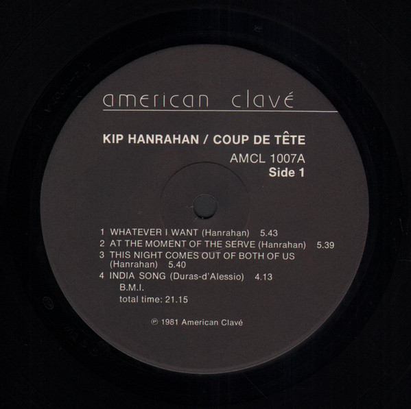 Kip Hanrahan - Coup De Tête | American Clavé (AMCL1007) - 4 Kip Hanrahan - Coup De Tête | American Clavé (AMCL1007) - 4