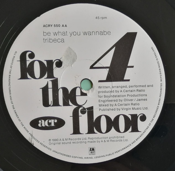 A Certain Ratio - Four For The Floor | A&M Records (ACRY 550) - 4