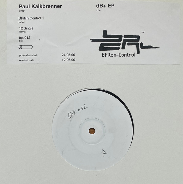 Paul Kalkbrenner - dB+ | BPitch Control (BPITCH CONTROL 012)