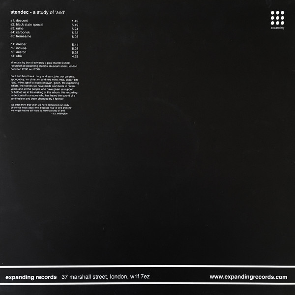 Stendec - A Study Of 'And' | Expanding Records (eva07:04) - 2 Stendec - A Study Of 'And' | Expanding Records (eva07:04) - 2