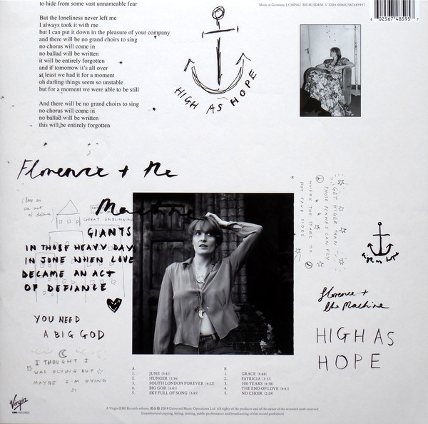 Florence And The Machine - High As Hope | Virgin EMI Records (V 3204) - 2