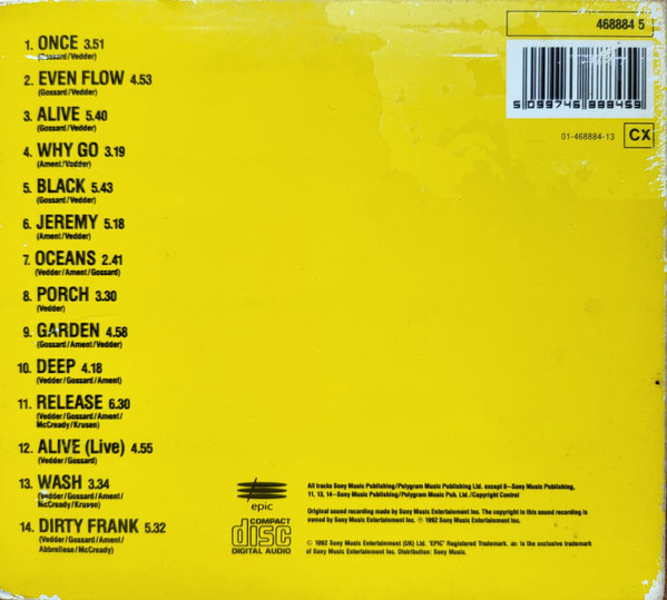 Pearl Jam - Ten | Epic (468884 5) - 2