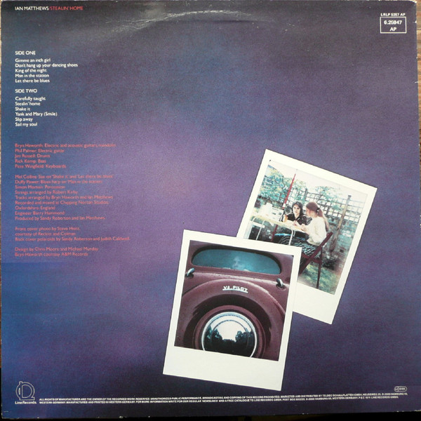 Iain Matthews - Stealin' Home | Line Records (6.25947 AP) - 2 Iain Matthews - Stealin' Home | Line Records (6.25947 AP) - 2