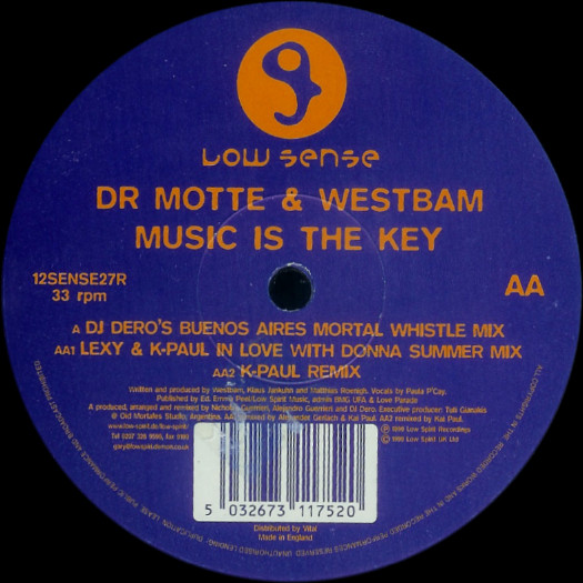 Dr. Motte & WestBam - Music Is The Key | Low Sense (12SENSE27R) - main Dr. Motte & WestBam - Music Is The Key | Low Sense (12SENSE27R) - main