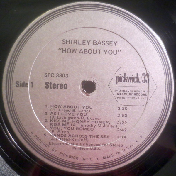 Shirley Bassey - How About You? | Pickwick International, Inc. (SPC 3303) - 3 Shirley Bassey - How About You? | Pickwick International, Inc. (SPC 3303) - 3