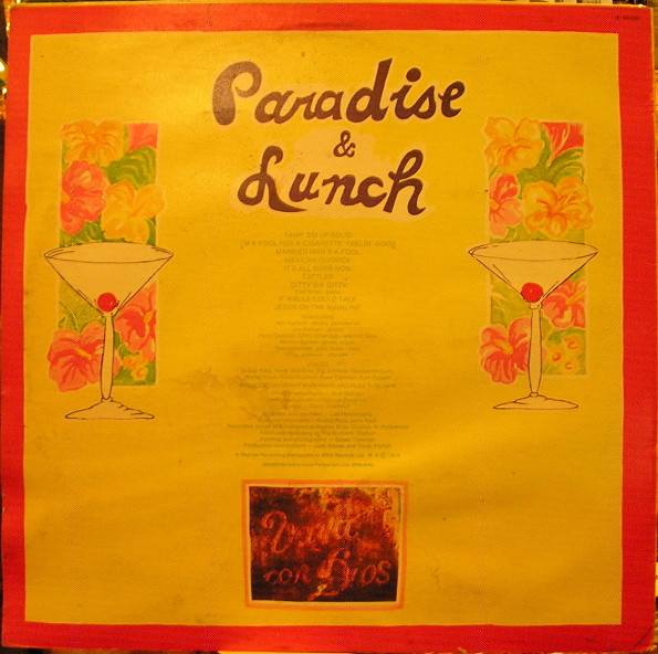 Ry Cooder - Paradise And Lunch | Reprise Records (REP 44260) - 2