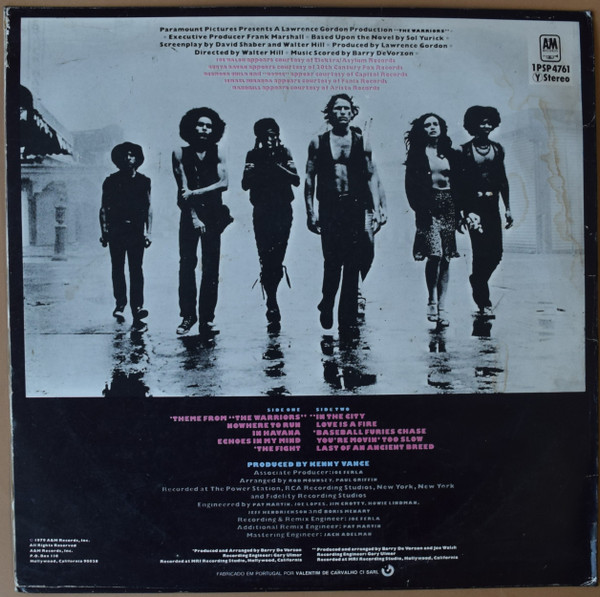 Various - The Warriors (Banda Sonora Original Do Filme) Os Selvagens Da Noite | A&M Records (1PSP - 4761) - 2