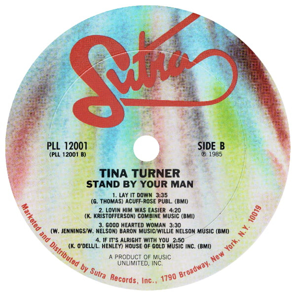 Tina Turner - Stand By Your Man | Sutra Records (PLL 12001) - 4