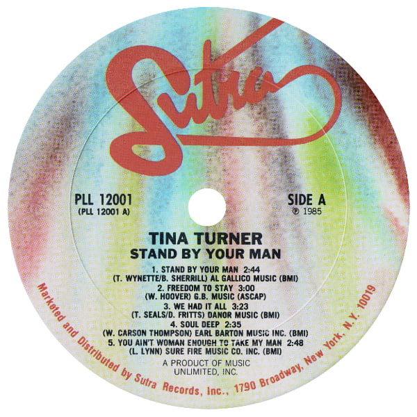 Tina Turner - Stand By Your Man | Sutra Records (PLL 12001) - 3