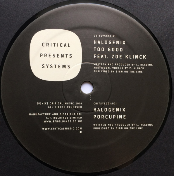 Halogenix - Critical Presents: Systems 001 | Critical Music (CRITSYS001) - 2 Halogenix - Critical Presents: Systems 001 | Critical Music (CRITSYS001) - 2