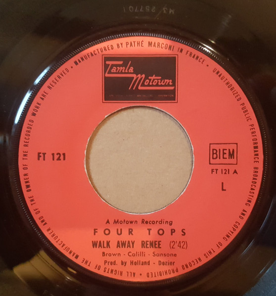 Four Tops - Walk Away Renee | Tamla Motown (FT 121) - 2
